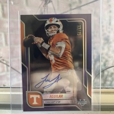 Joey Aguilar 2025 Bowman University Chrome #BCA-JOE Auto Purple Refractor /75