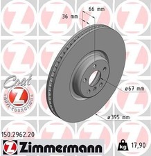ZIMMERMANN Disque de frein Avant gauche pour BMW X5 (G05, F95) 395mm 150.2962.20