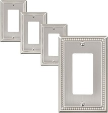 4-Pack Decorator Outlet Cover Plate Decorative Switch Plates and Outlet Cover...