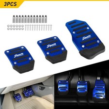 Universal Non-slip Manual Gas Brake Pedal Foot Pad Cover Set Car Accessorie Blue
