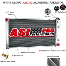 3 Row Aluminum Radiator Fits 1977-1992 78 79 Cadillac DeVille Fleetwood Brougham