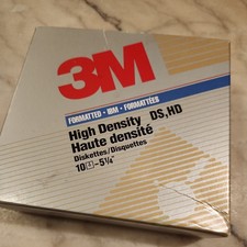New: 3M High Density DS HD Computer Diskettes IBM Formatted SEALED Box Of 10