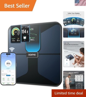 Body Composition Scale with BMI Body Fat Muscle Mass TFT Display Wi-Fi Bluetooth