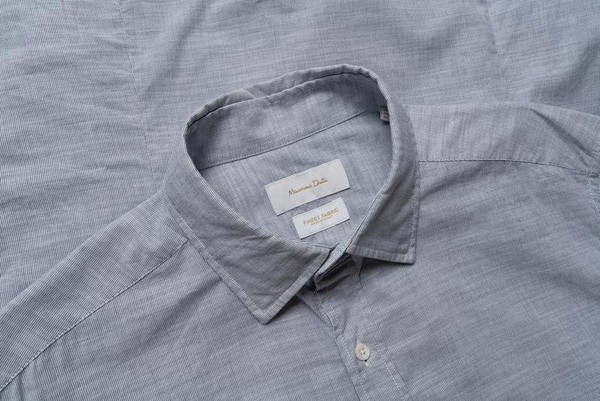 Men Massimo Dutti Shirt Blue Cotton 38 / M / 46