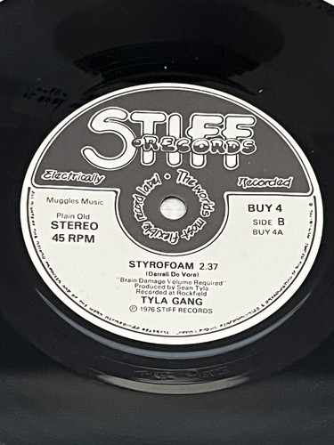 TYLA GANG Styrofoam / Texas Chainsaw Massacre Boogie 1978 reissue STIFF 7" w/sl. - 第 2/4 張圖片