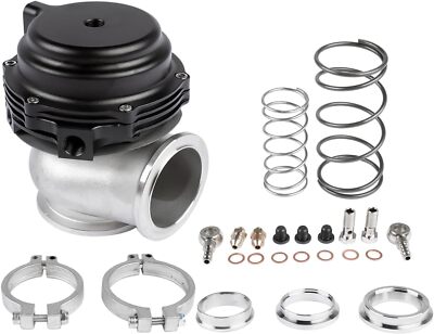 44mm External Wastegate For Turbo - TIAL V-Band Flange, MV-R Style, 14 PSI Spring (Anodized Black)