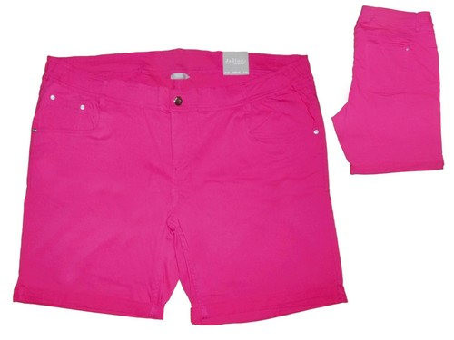 Pantaloncini Donna Bermuda Corti Jeans Elasticizzati Taglie Gr.52- 56 Pink  Nuovo | eBay