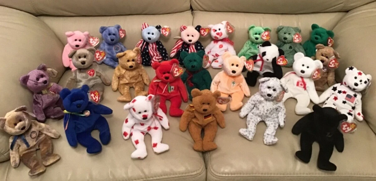 Selection of MINT Collectable TY Beanie BABIES BEARS MWMT Rare Retired Retro NEW