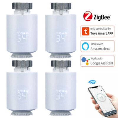 Tuya ZigBee Smart Thermostat Radiator Valve TRV Programmable for Alexa Google