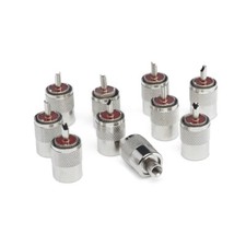 Pack of 10 x PL259 Male Plugs Connectors for 6mm Cable e.g. RG58 / COAX 