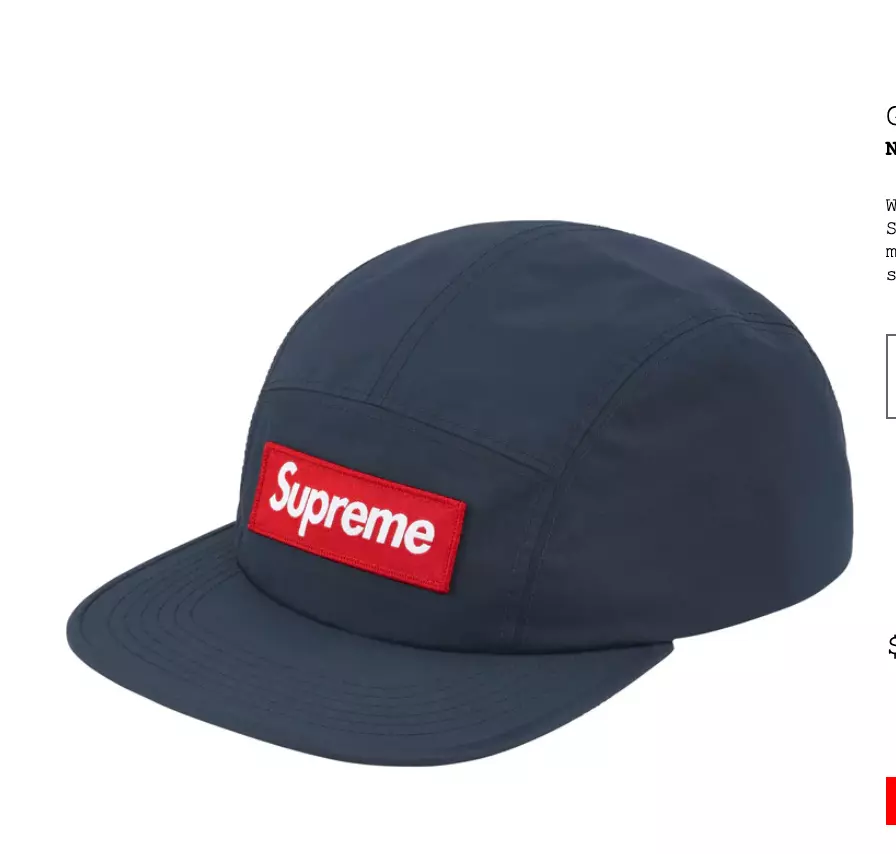 CASQUETTE DE CAMP SUPREME SS25 GORE TEX RÉFLÉCHISSANTE marine 2025 neuve
