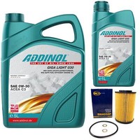 MotoröL Set Addinol 0W-30 Giga Light 6 Liter + ÖLfilter FüR Hyundai KIA Sportage