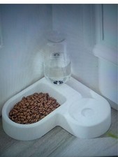 Dog Pet Feeder Automatic Drinking Water Corner Cat Large Bowl Double Dispenser