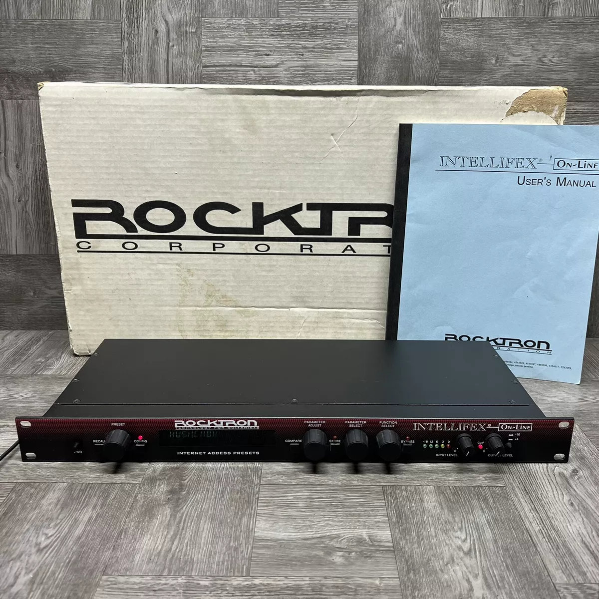 Rocktron INTELLIFEX On-Line Guitar Effects Processor Rack w/ Box & Manual  AS IS