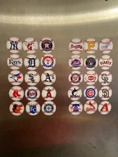 MLB TEAM LOGO BASEBALLS - MAGNETS SET - All 30 teams