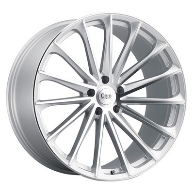 OHM Proton Rim 20X10 5X120 Offset 35 Silver w/ Mirror Face RF (Quantity of 1)