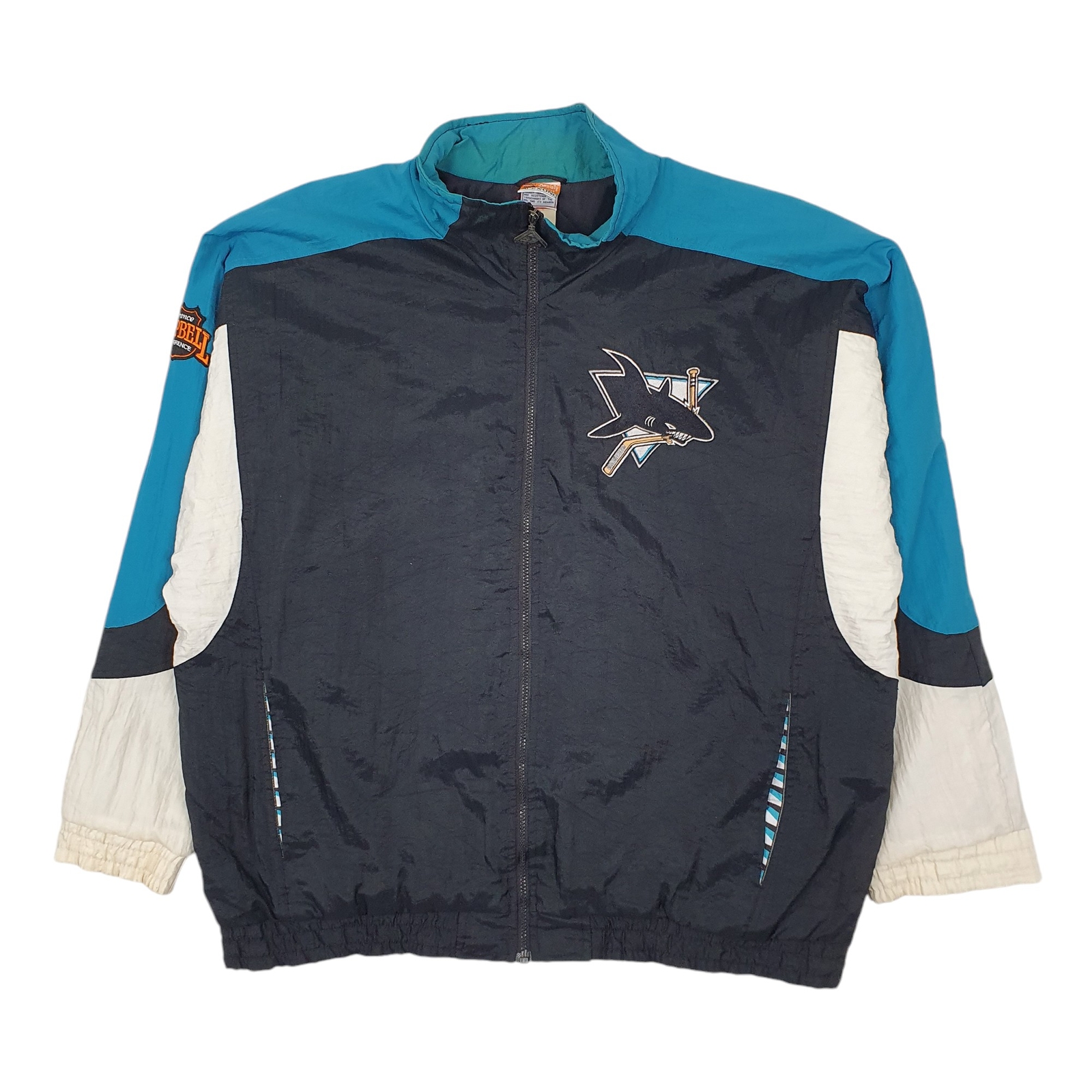 NHL Padded Jacket Coat Apex One San Jose Sharks Hockey Vintage 1990s XXL