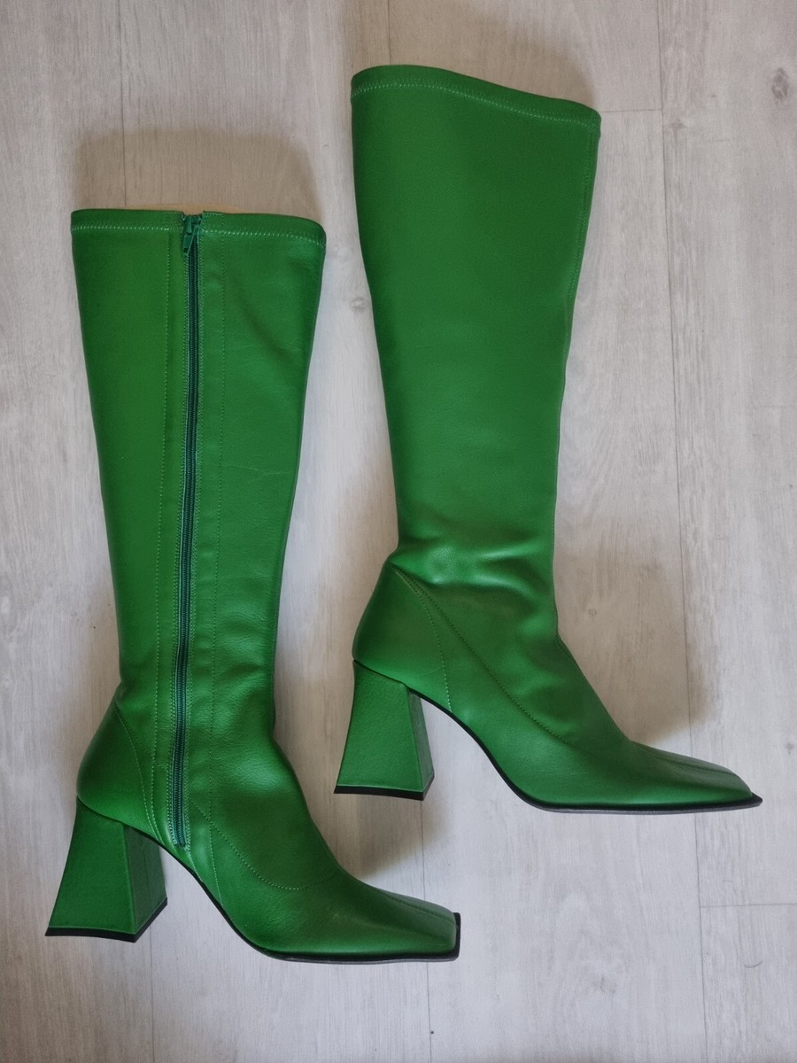 Knee High Vegetarian Boots Womens Uk NEW Boho Soft Leather Knee