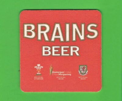 1 Bier Abtropfdeckel Untersetzer - Brain's Brewery of Cardiff - SA - Willkommen in Wales