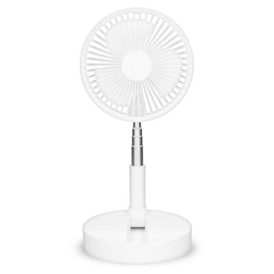 Trebs 99380 - Tragbarer flexibler Tisch- und Standventilator ø20 cm - Weiß