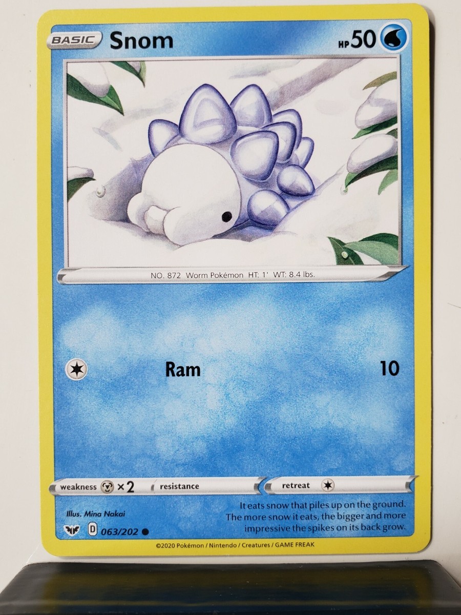 Snom 063/202 NM - B1G1F - Sword Shield Pokemon Card - Mina Nakai