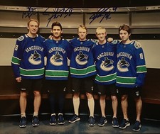 Tyler Madden, Jett Woo, Matt Thiessen Signed 8x10 Photo! Canucks 2018 Pic w/COA