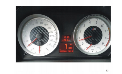 Anzeigen, Tachometer, Tachoscheiben für BMW X5, X6, M3, E60, E61, E70, E92, 330D - Bild 1 von 1