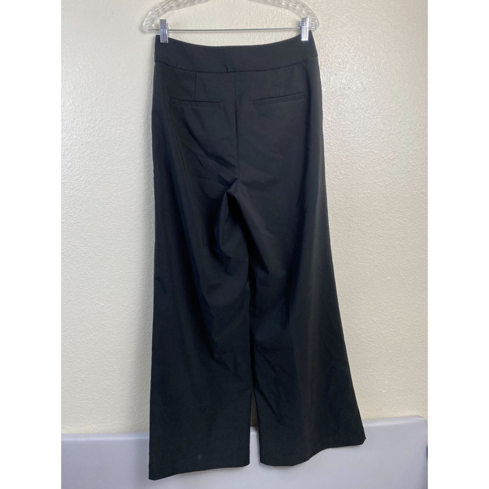 NY & Company Wide leg Trouser Pants Women Medium Black Sailor Career