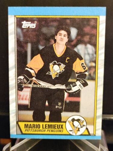 Mario Lemieux 1989-90 Topps #1 - Pittsburgh Penguins - Foto 1 di 2