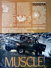 1985 Toyota SR5 4 x 4 MUSCLE Vintage Original Print Ad 8.5 x 11"