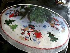 TITAN Felt Applique Christmas Holiday TREE SKIRT Kit, SNOWMAN  ANIMALS,593,36"