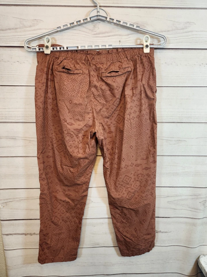 Sonoma Burnt Orange Southwest Pleated Pockets Aztec Crop Pants Size XXL - Image 2 of 4