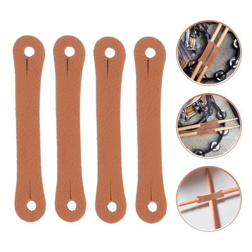 4 Pezzi Bacchetta per Batteria Manicotto Antiscivolo Bastoncini Grip Bacchetta Cinghia Clip Cinghie - Foto 12 di 12