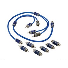 Kicker Y-Adapter Kit with Cables and Adapters Silver Tinned OFC wire 46KIYFM