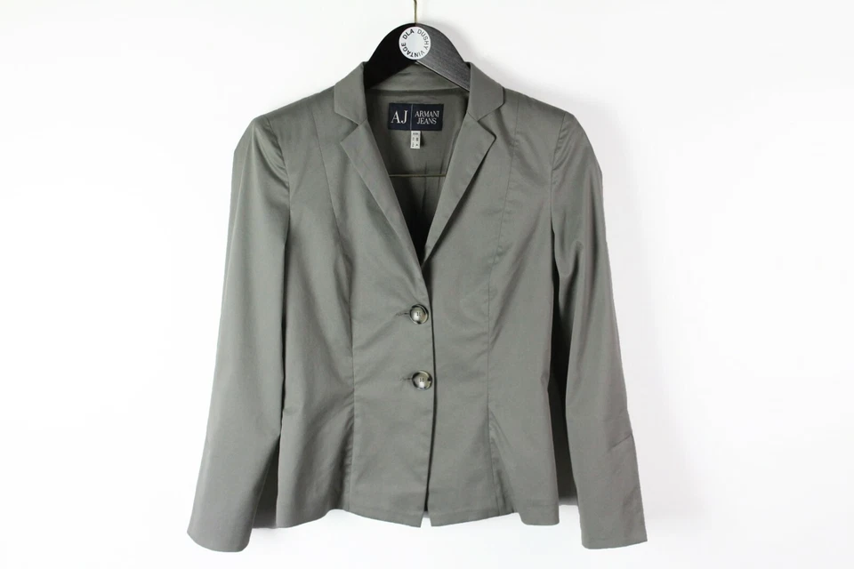 Auténtico ARMANI JEANS Mujer Traje Clásico Blazer + Pantalón Talla 40 Gris Foto 2 de 4