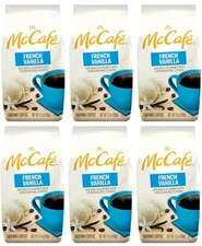 McCafe French Vanilla, Flavored Light Roast Ground Coffee, 12 oz - 6 Bags - DESC