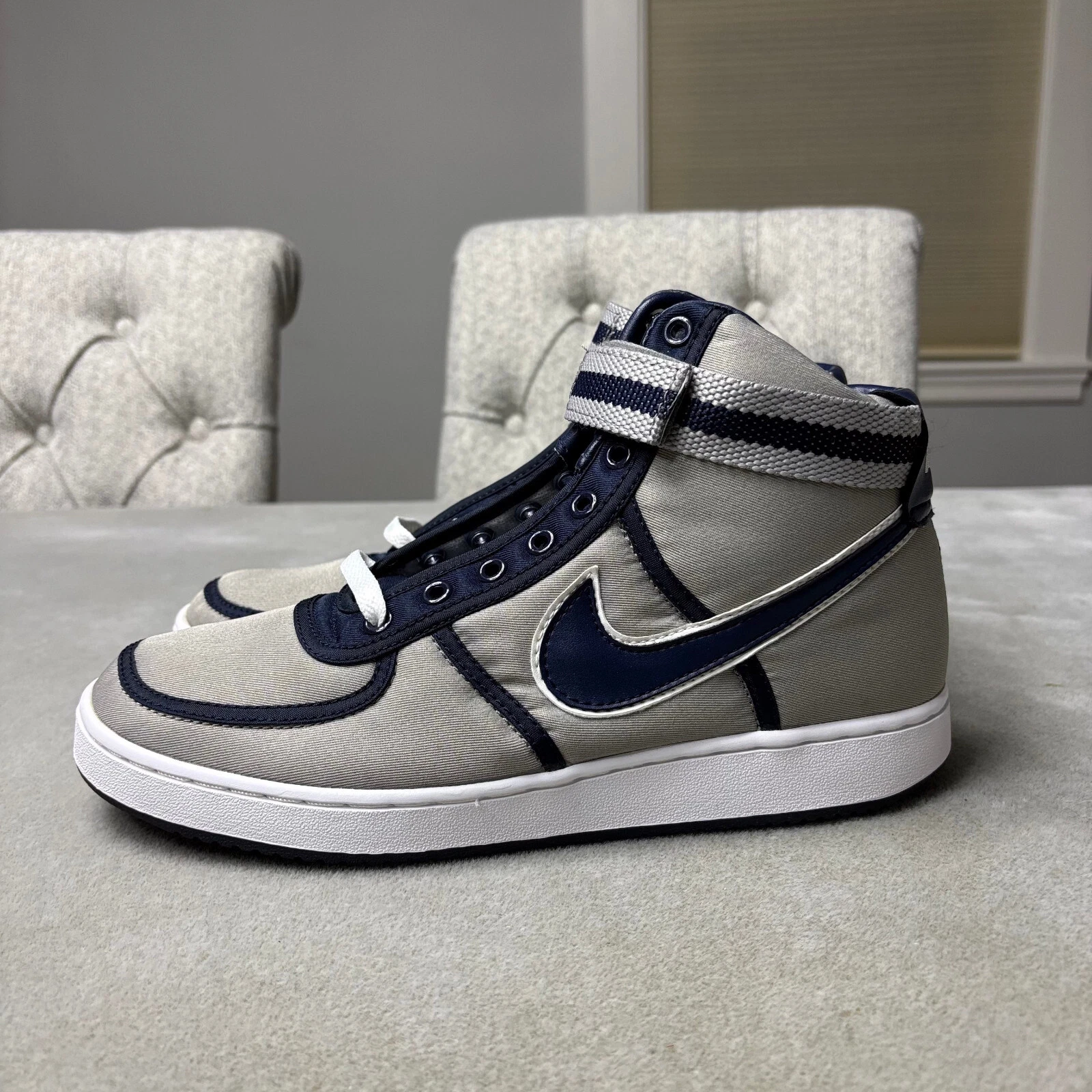 Chaussures baskets homme Nike Vandal Hi Supreme bleu gris Georgetown pointure 9