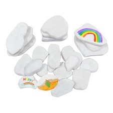 20 PCS Medium Small Flat White Rocks for Painting Smooth Kindness Rocks DIY