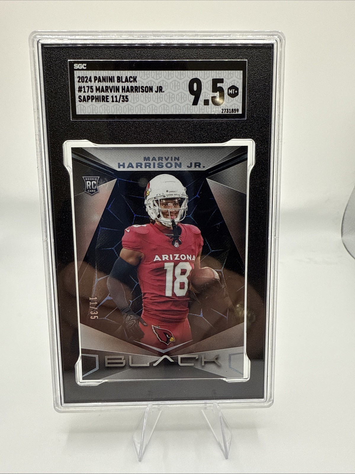 Marvin Harrison Jr. Panini Black #175 Sapphire