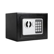 Mini Wall-in Style Electronic Code Metal Steel Box Safe Case Black