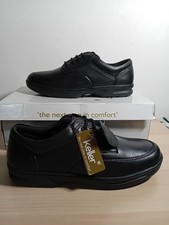 Dr Keller BRIAN Mens Black Leather Comfort Fit Lace-Up Shoes UK9 BNWT IN BOX NEW