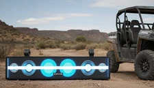 25" UTV ATV Golf Cart Bluetooth Sound Bar 800W Waterproof RGB Light Speaker