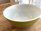 Vintage Pyrex Mixing Bowl #403 Army/Avacado Green 2.5 Qt USA White Interior