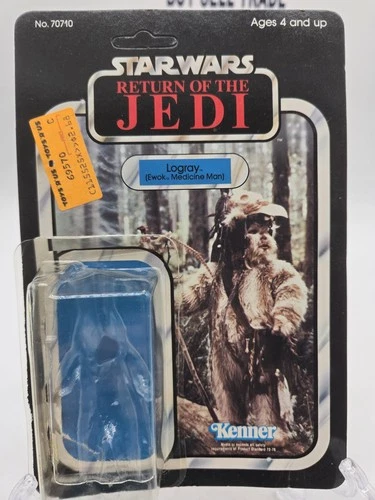 1983 Star Wars ROTJ LOGRAY Card Back W/Attached Bubble & Inner Tray Unpunched