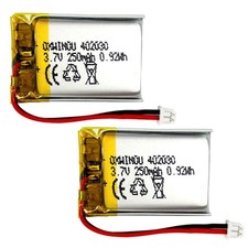 3.7V 250mAh 402030 Rechargeable Lithium Polymer Battery for DIY 3.7-5V Electr...