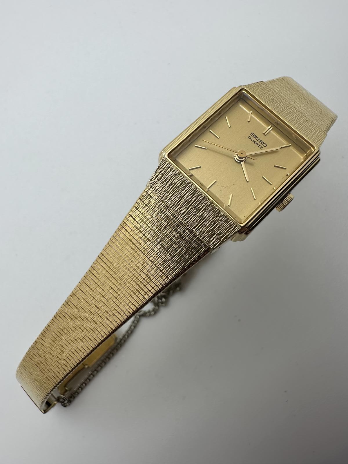 Vintage Seiko Quartz Gold Rectangular Women’s Wat… - image 7