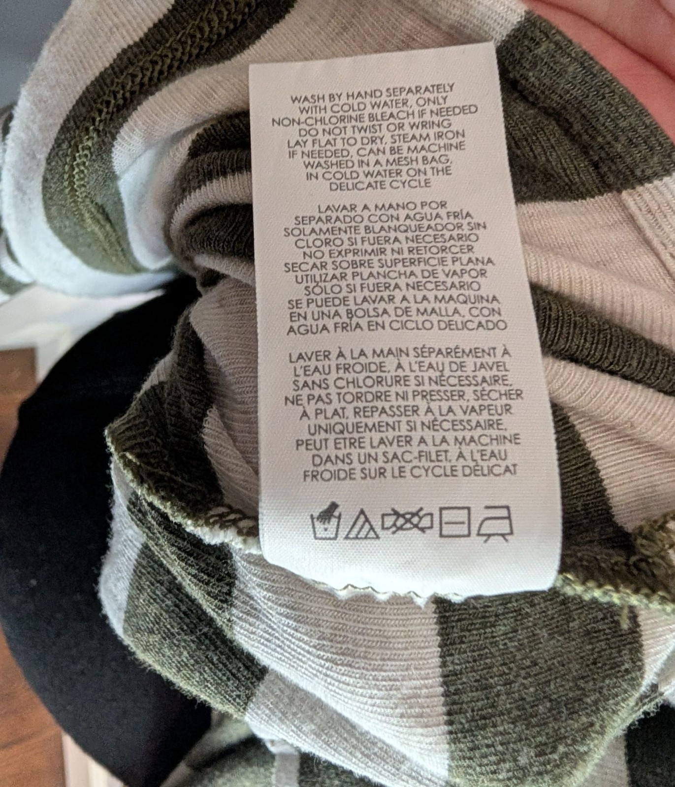 Cabi Playoff Hooded Blouse Lightweight Green and White Striped Hoodie Style 5731