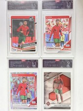 Cristiano Ronaldo Graded 10/9.5/9Lot(4x)Panini Donruss& Mosaic Soccer Cards AB78
