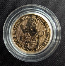 2016 Lion of England 1/4oz Gold Coin Queens Beasts