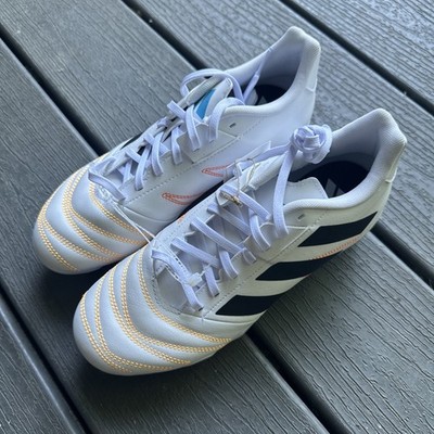Size 7-11 Men's adidas Kakari Elite (SG) Soft Ground Rugby White Cleats JP8800